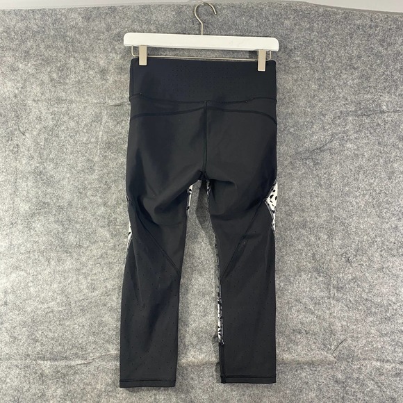 Athleta Leggings Small Black White Spotted Print Stealth TruCool 7/8 Tight - Picture 3 of 15